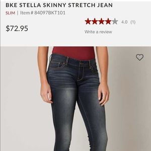 BKE Stella Skinny Stretch Jean - Size 26x31.5